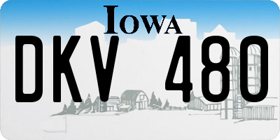 IA license plate DKV480