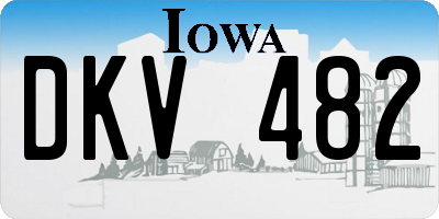 IA license plate DKV482