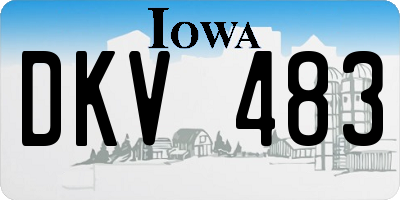 IA license plate DKV483