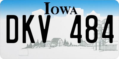 IA license plate DKV484