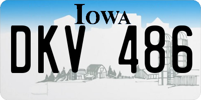 IA license plate DKV486