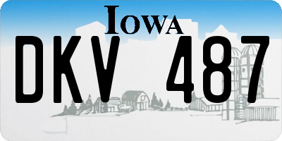 IA license plate DKV487