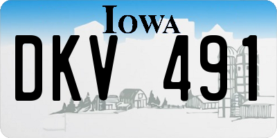 IA license plate DKV491