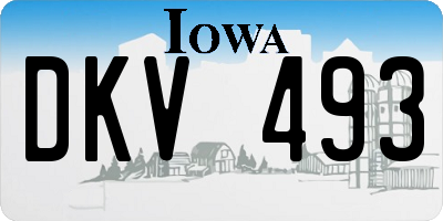 IA license plate DKV493