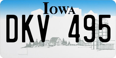 IA license plate DKV495