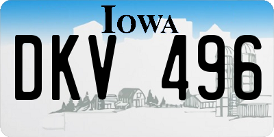 IA license plate DKV496