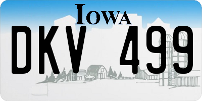 IA license plate DKV499