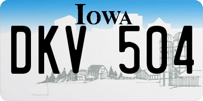IA license plate DKV504