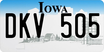 IA license plate DKV505