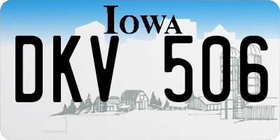 IA license plate DKV506