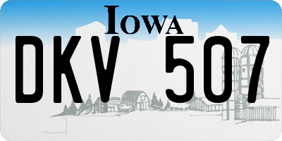 IA license plate DKV507
