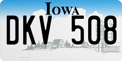 IA license plate DKV508