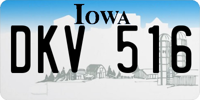 IA license plate DKV516
