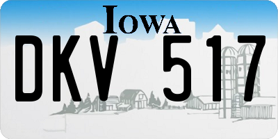 IA license plate DKV517