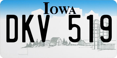 IA license plate DKV519