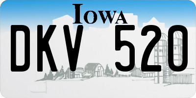 IA license plate DKV520