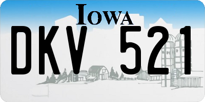 IA license plate DKV521