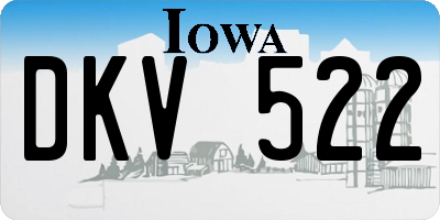 IA license plate DKV522