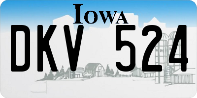 IA license plate DKV524