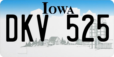 IA license plate DKV525