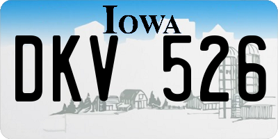 IA license plate DKV526