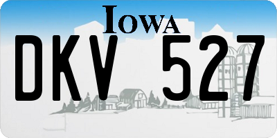 IA license plate DKV527