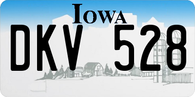 IA license plate DKV528