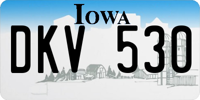 IA license plate DKV530