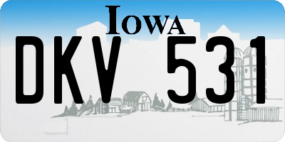 IA license plate DKV531