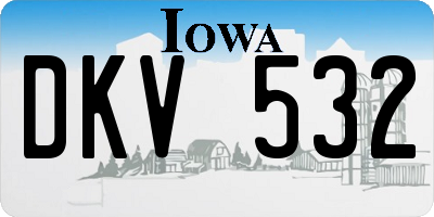 IA license plate DKV532