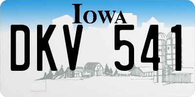 IA license plate DKV541