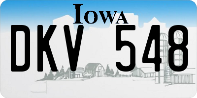 IA license plate DKV548