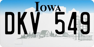 IA license plate DKV549