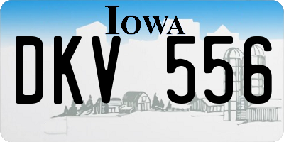 IA license plate DKV556