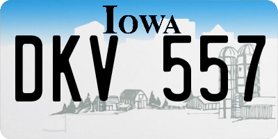 IA license plate DKV557