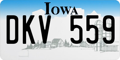 IA license plate DKV559