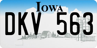 IA license plate DKV563