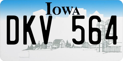 IA license plate DKV564
