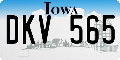 IA license plate DKV565
