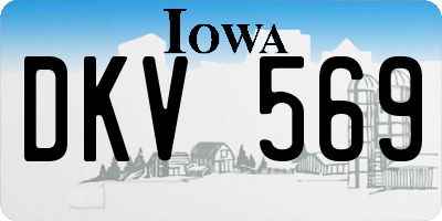 IA license plate DKV569