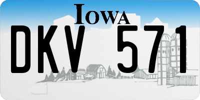IA license plate DKV571