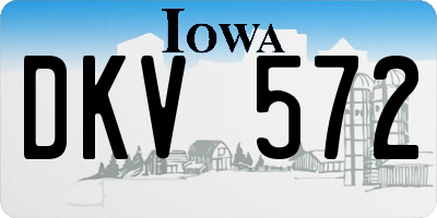 IA license plate DKV572