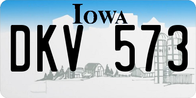 IA license plate DKV573