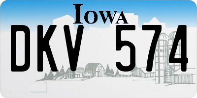 IA license plate DKV574