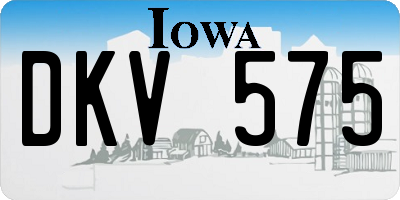 IA license plate DKV575