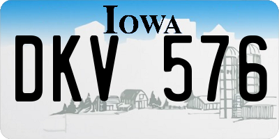IA license plate DKV576