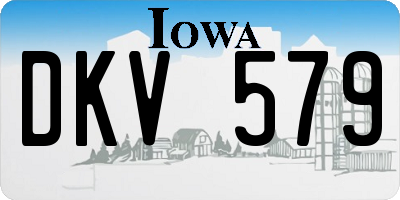 IA license plate DKV579