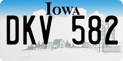 IA license plate DKV582