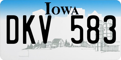 IA license plate DKV583