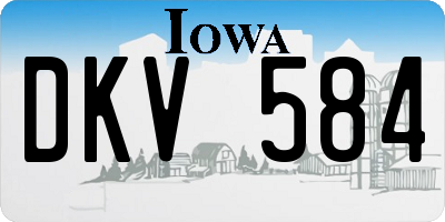 IA license plate DKV584